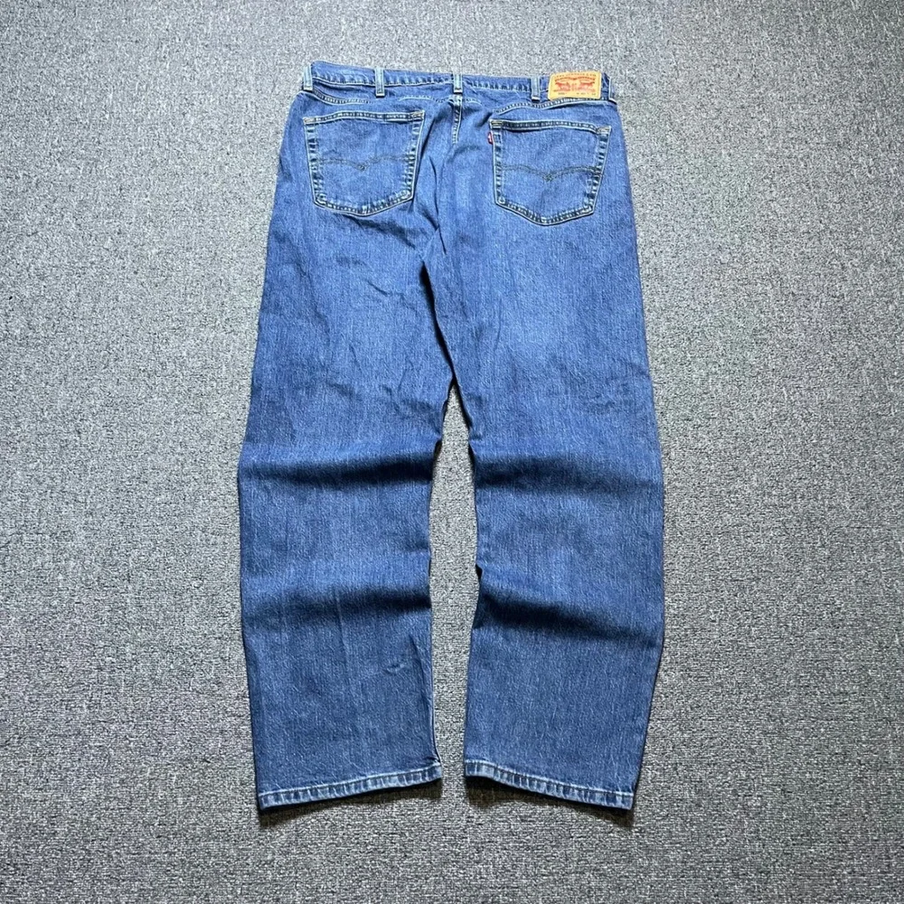 Levis 505 Regular Fit Jeans 40x32 Blue Denim Straight Leg Waterless 00505-2958